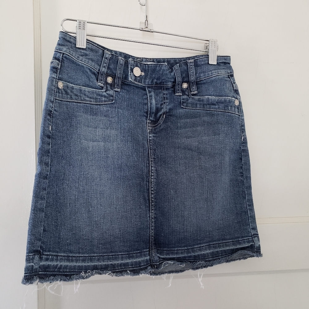 White House Black Market Jean Skirt